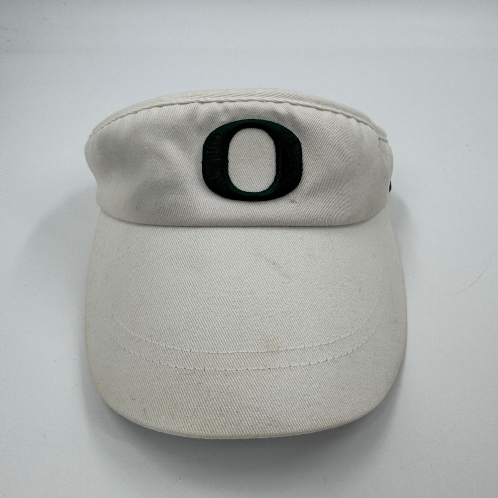 Nike Team Oregon Ducks White Adjustable‎ Cotton Visor Hat F7BLM 00010115X OSFA
